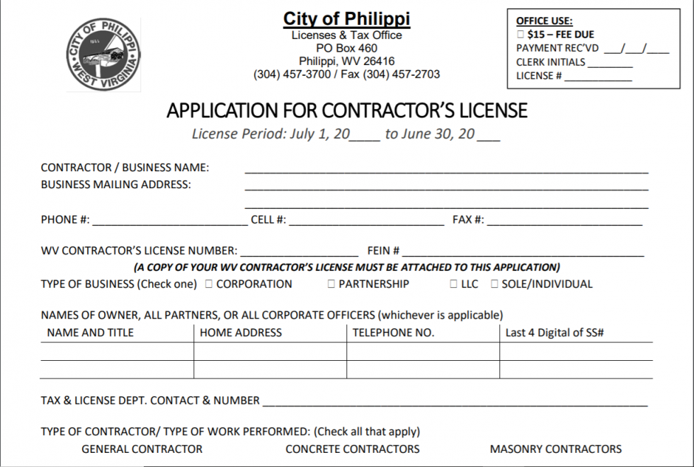 Documents City of Philippi, West Virginia